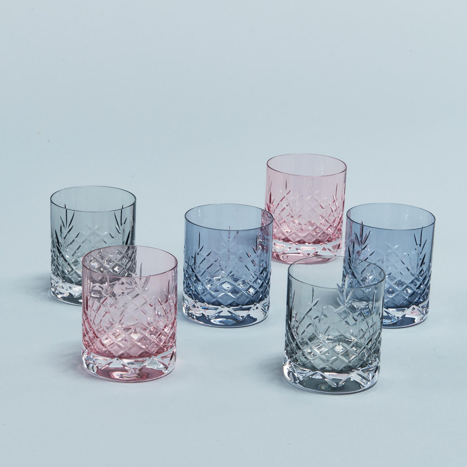 Frederik Bagger Crispy Lowball Topaz vandglas, pink, 2 stk - 380 ml - Bahne